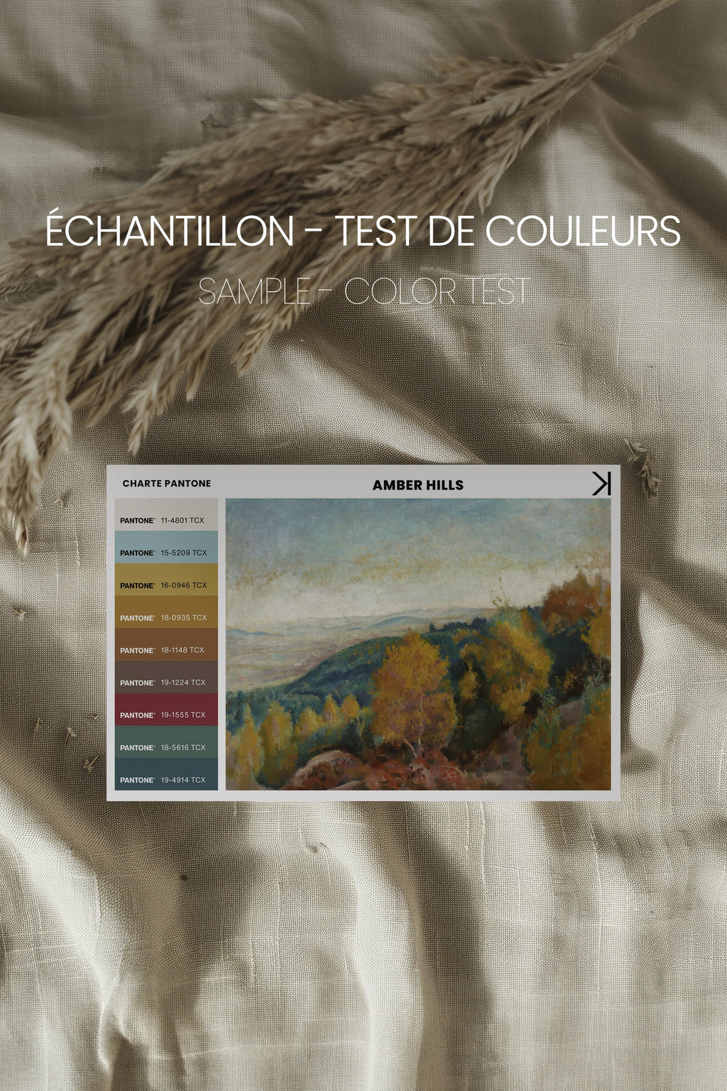 AMBER HILLS, Oeuvre sur toile étirée