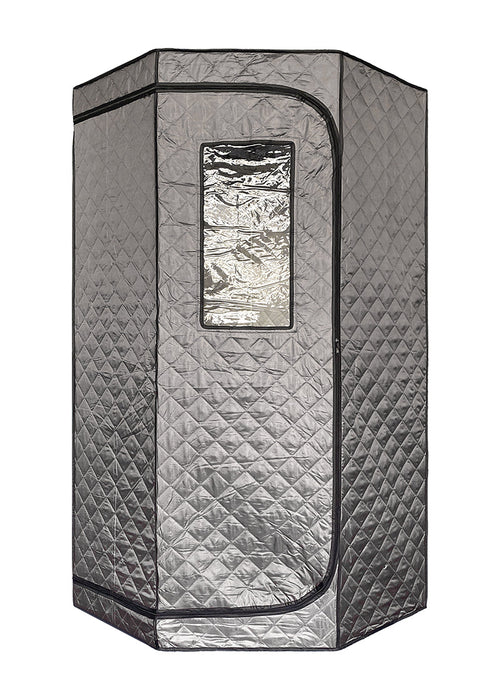 Blisspod | Portable | Personal Full Body 60 Min Rapid Steam Sauna | Pentagonal | Grey | Powerful 1600 Watts | 3.6L Stronger Steamer | 90X90X190cm