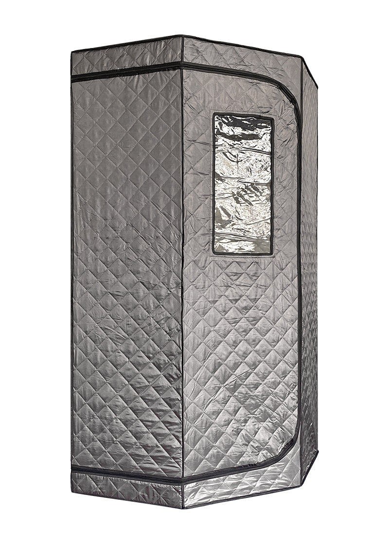 Blisspod | Portable | Personal Full Body 60 Min Rapid Steam Sauna | Pentagonal | Grey | Powerful 1600 Watts | 3.6L Stronger Steamer | 90X90X190cm