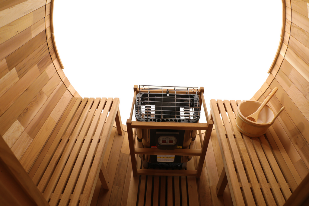 Prague Outdoor Red Cedar Barrel Sauna
