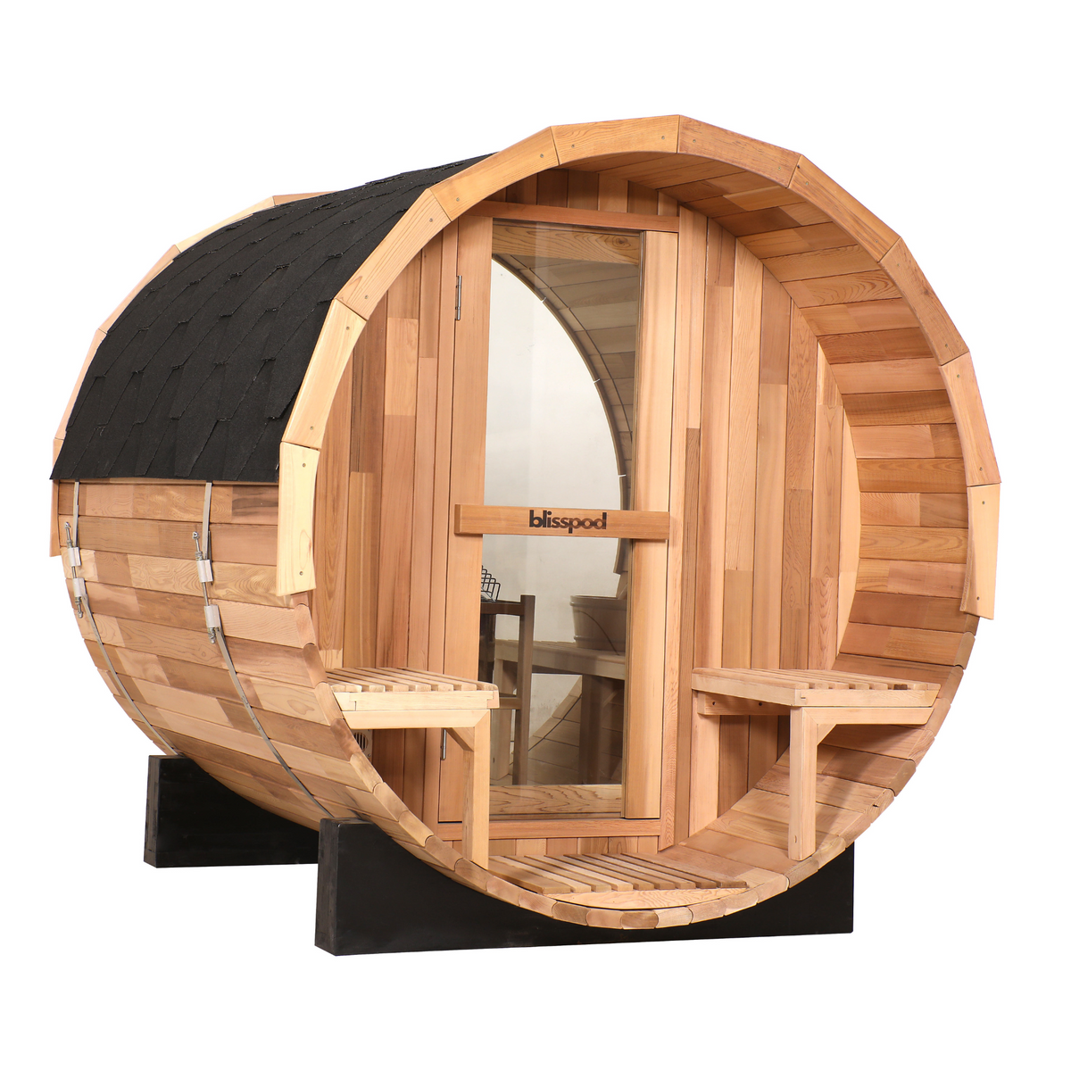 Prague Outdoor Red Cedar Barrel Sauna