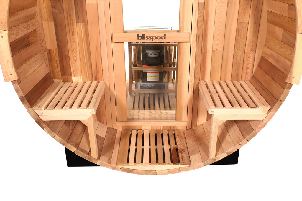 Prague Outdoor Red Cedar Barrel Sauna