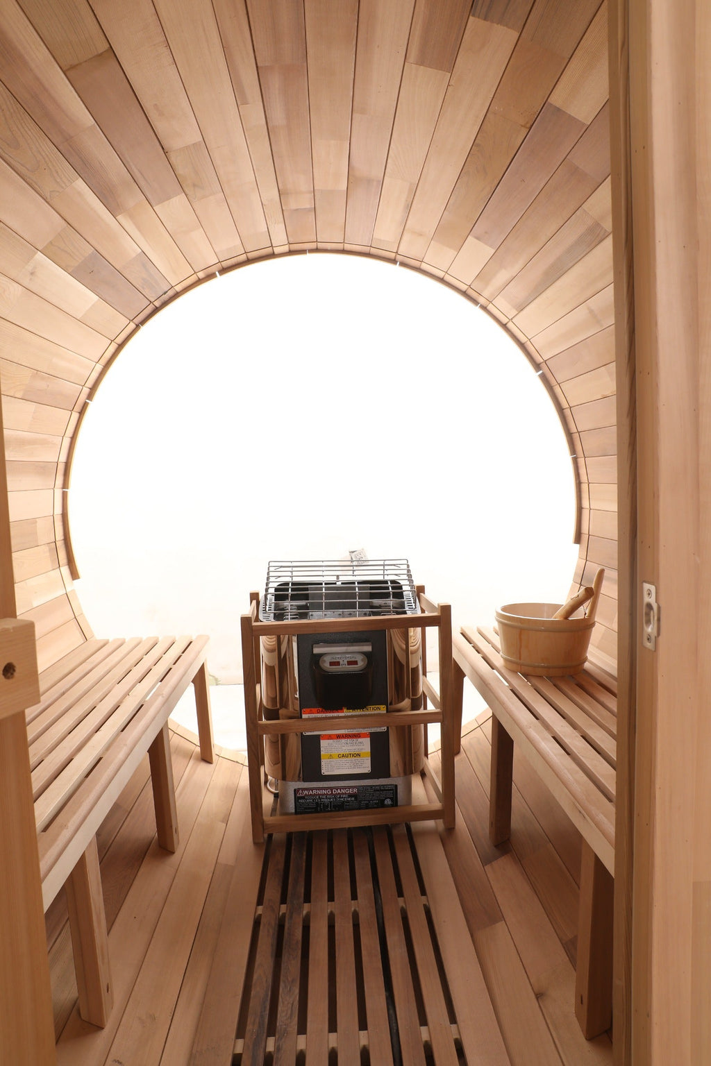 Prague Outdoor Red Cedar Barrel Sauna
